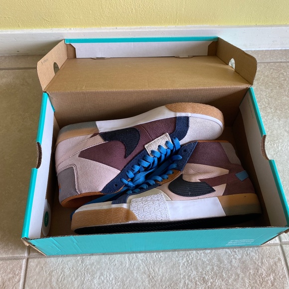 Nike SB Blazer Mid Premium Multi-Color Leather Mens 9 NEW In Box - Picture 1 of 7